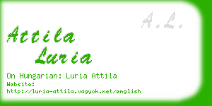 attila luria business card